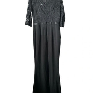 MISSMY Black V Neckline Full Length Fistail Large Evening Gown BNWT